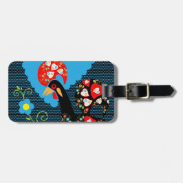 Rooster of Portugal Bagagelabel