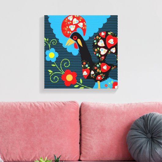 Rooster of Portugal Canvas Afdruk (Insitu (Woonkamer))