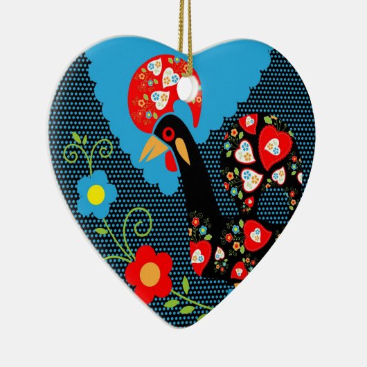 Rooster of Portugal Keramisch Ornament (Rechts)