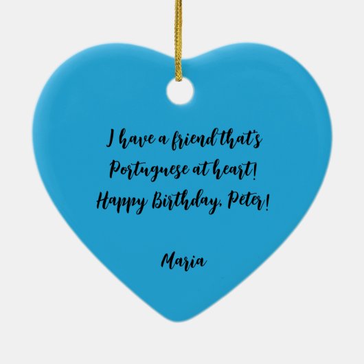 Rooster of Portugal Keramisch Ornament (Achterkant)