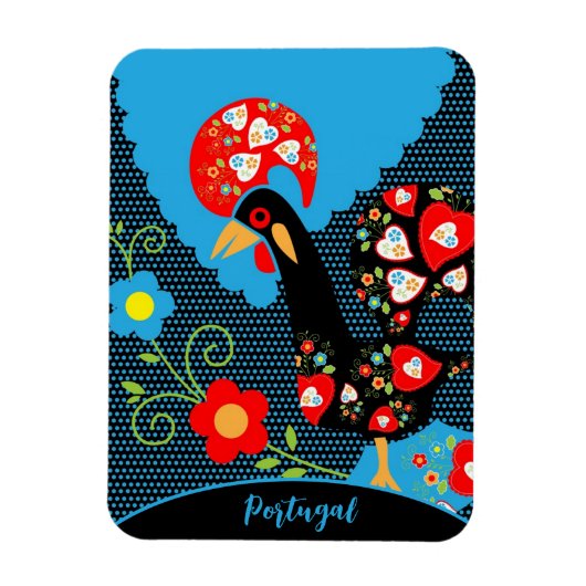 Rooster of Portugal Magneet (Verticaal)