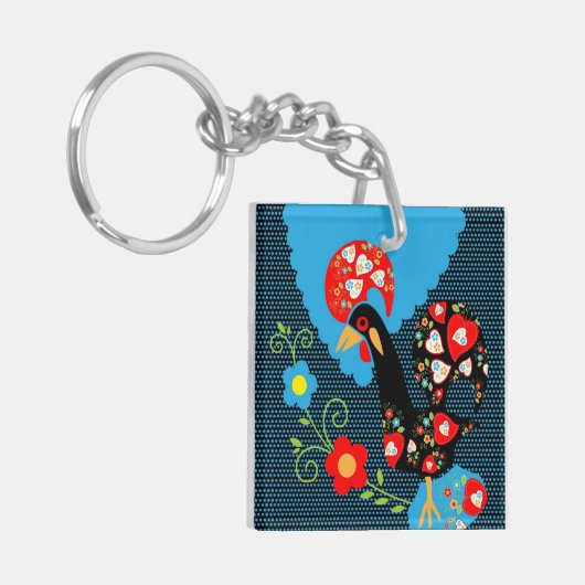 Rooster of Portugal Sleutelhanger (Voorkant Links)