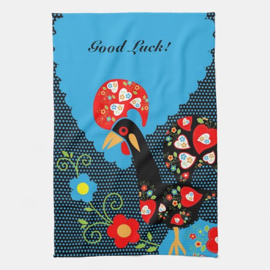 Rooster of Portugal Theedoek (Verticaal)