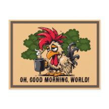 Rooster Oh, goedemorgen, wereld!