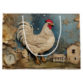 Rooster Old macdonald Boerderij Collage Groot Cadeauzakje (Voorkant)