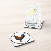 Rooster-onderzetters met kurkrug - set van 6 onderzetter (Rechterzijde)