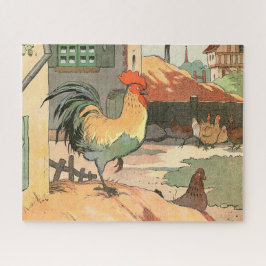 Rooster op Boerderij groot Legpuzzel