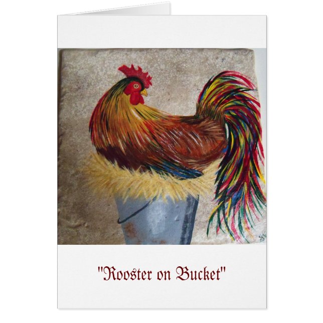 "Rooster op Bucket (Voorkant)