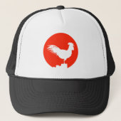 Rooster op een hek trucker pet (Voorkant)