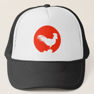 Rooster op een hek trucker pet