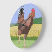 Rooster op het platteland grote klok (Hoek)