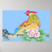 Rooster-opstaande poster tekening (Voorkant)