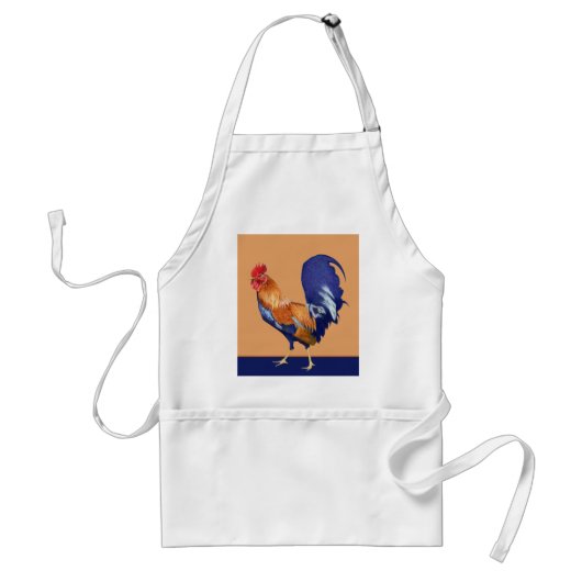 Rooster oranje Apron Standaard Schort (Voorkant)
