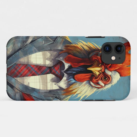 Rooster pak iPhone case (Achterkant (horizontaal))