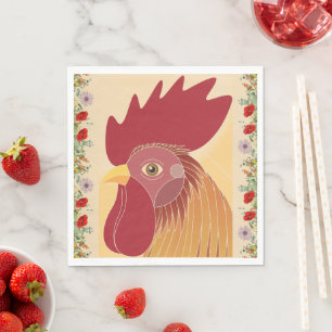 Rooster Paper Napkin Servet