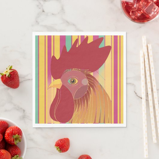 Rooster Paper Napkin Servet (Insitu)