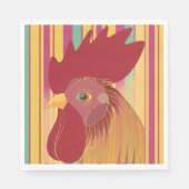 Rooster Paper Napkin Servet (Voorkant)