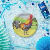Rooster Papieren Bordje (Feest)