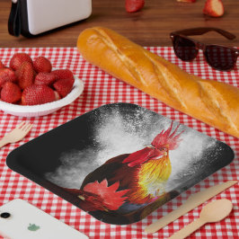 Rooster Papieren Bordje