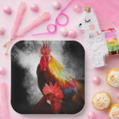 Rooster Papieren Bordje (Feest)