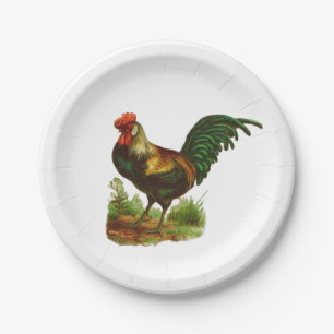 Rooster Papieren Bordje