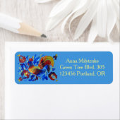 Rooster Petrykivka Oekraïense kunst Etiket (Insitu)