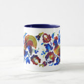 Rooster Petrykivka Oekraïense kunst Mok (Midden)