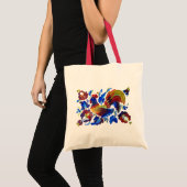Rooster Petrykivka Oekraïense kunst Tote Bag (Voorkant (product))