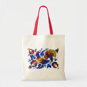 Rooster Petrykivka Oekraïense kunst Tote Bag