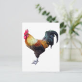 Rooster Plain Briefkaart (Staand voorkant)