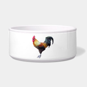 Rooster Plain Pet Bowl (2) maten Voerbakje