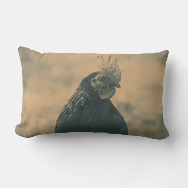 Rooster Portrait Buitenkussen (Voorkant)