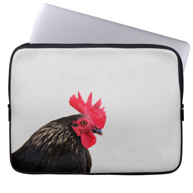 Rooster Portrait Laptop Sleeve (Voorkant)