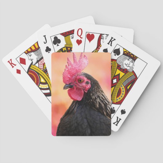 Rooster Portrait Pokerkaarten (Achterkant)