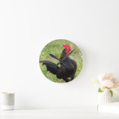 Rooster Portrait Ronde Klok (Huis)