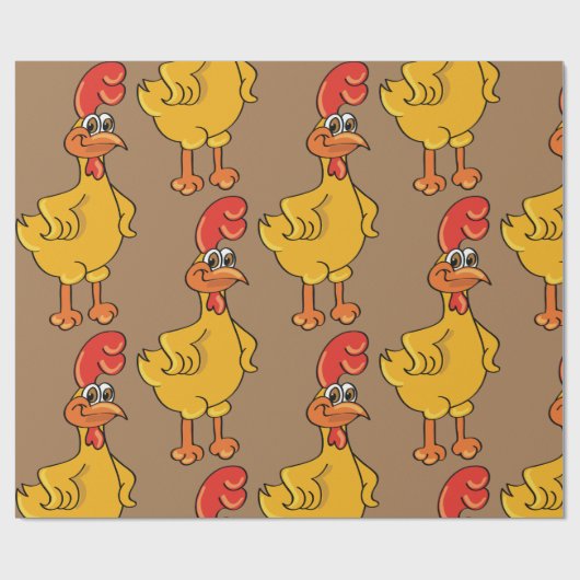 Rooster Pose Cadeaupapier (Vlak)