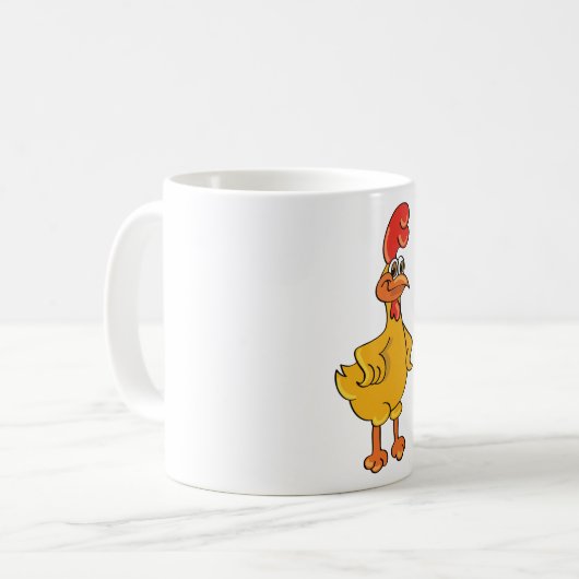 Rooster Pose Koffiemok (Voorkant links)