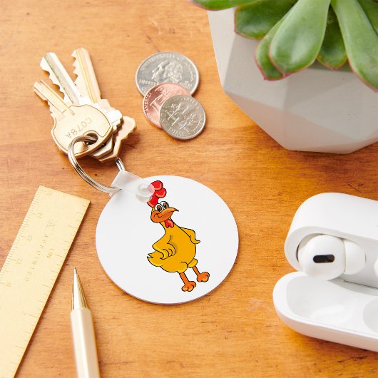 Rooster Pose Sleutelhanger