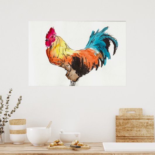 Rooster. Poster (Keuken)