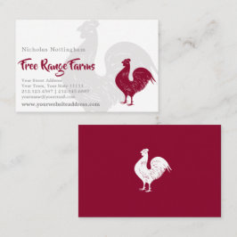 Rooster Poultry Boerderij of Restaurant Visitekaartje