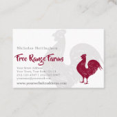 Rooster Poultry Boerderij of Restaurant Visitekaartje (Voorkant)