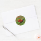 Rooster Preening Ronde Sticker (Envelop)
