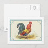  Rooster Print Briefkaart (Voorkant / Achterkant)