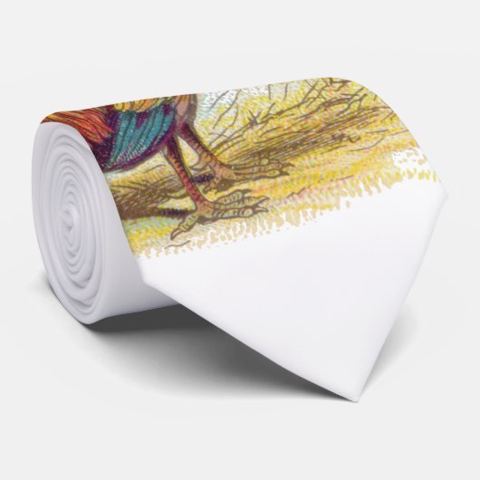  Rooster Print Stropdas (Opgerold)