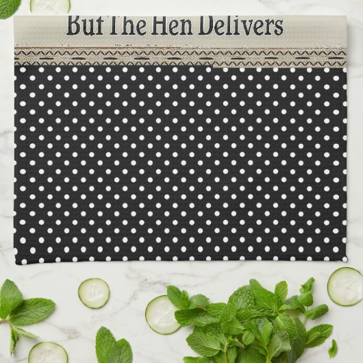 "Rooster Quote" KITCHEN TOWEL Theedoek (Gevouwen)