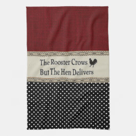 "Rooster Quote" KITCHEN TOWEL Theedoek