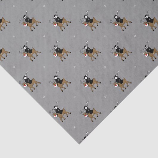 Rooster Reaper over rendierpapier Tissuepapier (Detail)