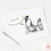 rooster rechthoekige sticker (Envelop)