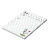 Rooster Recipe Notitieblok (Linkerzijde)