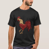 Rooster Red Fighting Chicken T-shirt (Voorkant)